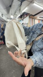 🇰🇷韓國手工製造 小清新<br>後背包‣白/奶茶：圖片 3